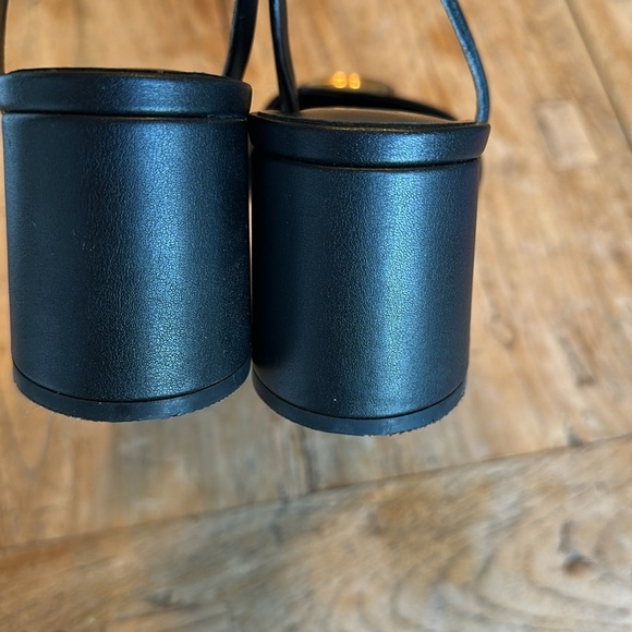 Like New Zara Black Slingback Heels with Gold Detail – Size 40 / 9.5 - Picture 7 of 10